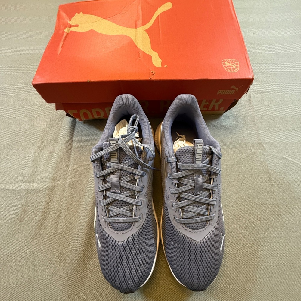 Puma Focus Lite Modern Womens Running Shoes Shadow Blue White 377311-06 Size 8.5